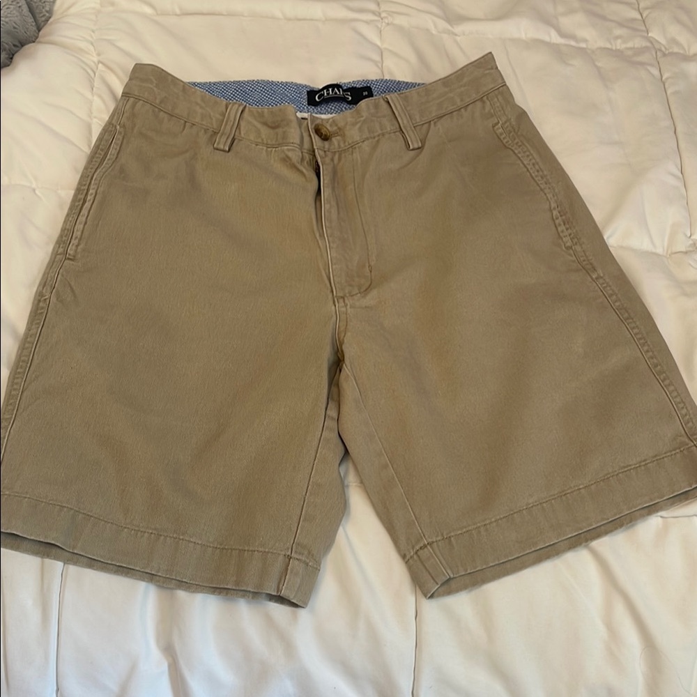 Chaps Men's Khaki Shorts 30” waist Flat front 9” inseam Nice